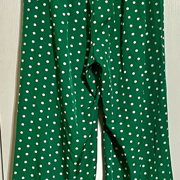SHEIN Green Polka Dot Wide Leg Pants - Picture 5 of 5